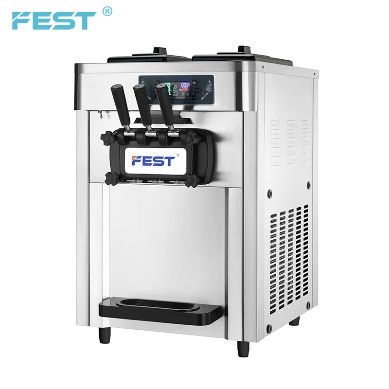 

2025Auto Large Capacity 3Flavor Ice CreamMachine 22l/h Soft Ice Cream VendingMachine Continuous18 Restaurant Ice Cream Cones Mac