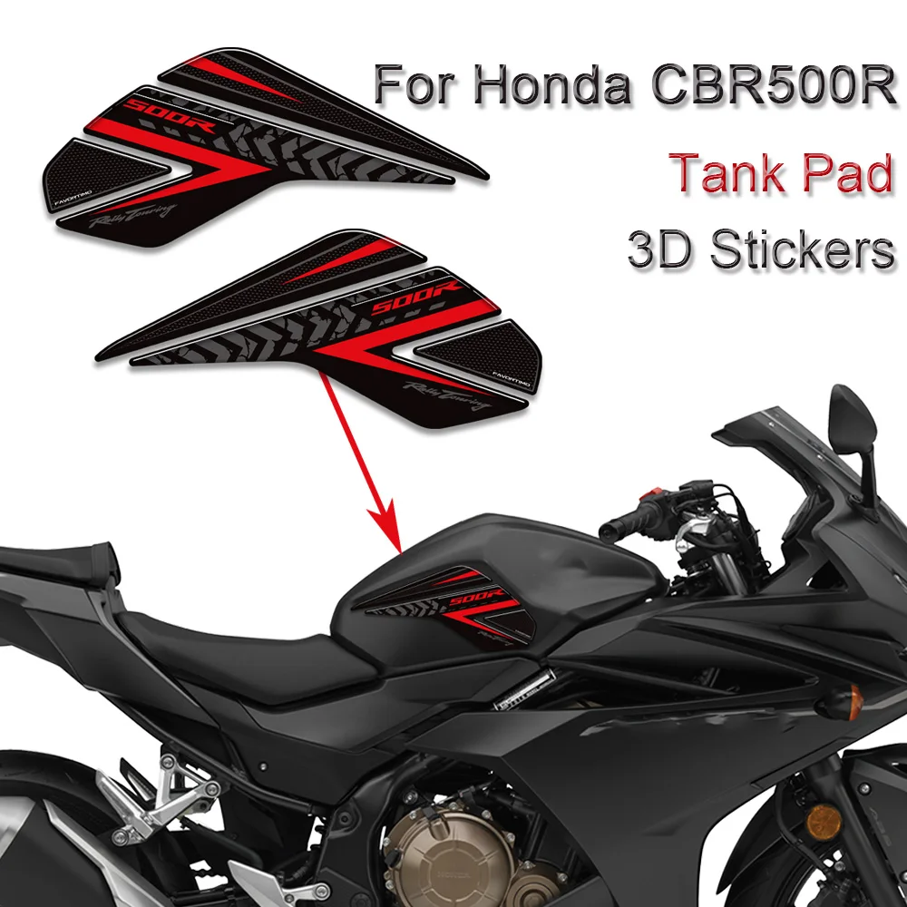 

Tank Pad Side Grips Gas Fuel Oil Kit Knee Motorcycle Protector 3D Stickers Decals For Honda CBR500R CBR 500 R 500R 2024