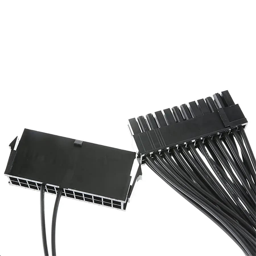 

1x 24 Pin Male to Dual Female Power Supply Adapter Cable for PC ATX Motherboard