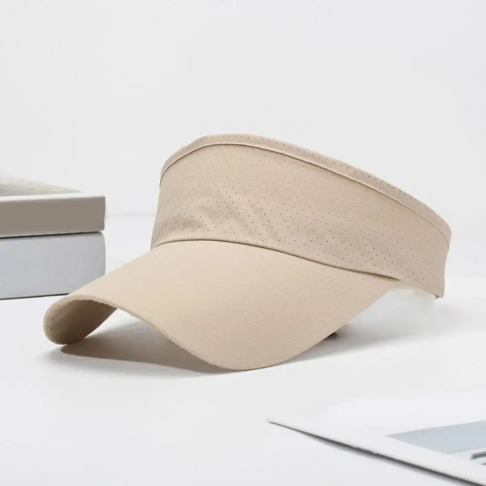 Hollow Top Hat Empty Top Sun Hat with Curved Brim Sweat-absorbent Outdoor Sports Cap Anti-slip Running Hiking for Tennis