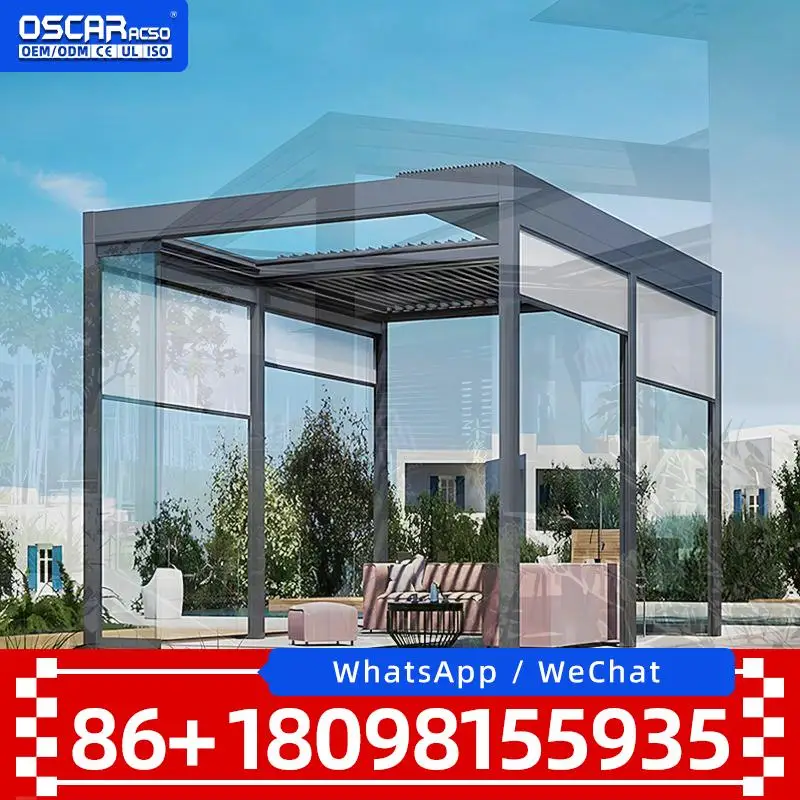4 Season Free Standing Prefabricated Insulated Aluminium Sunroom for Villas with Glass and Solarium Function Ideal for Outdoor R