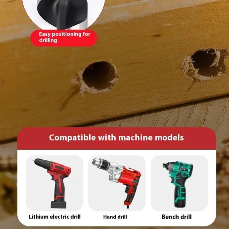 6PCs Long Shank Woodworking Drill Bit Set Enhancing Durability for Solid Door and Engineered Boards