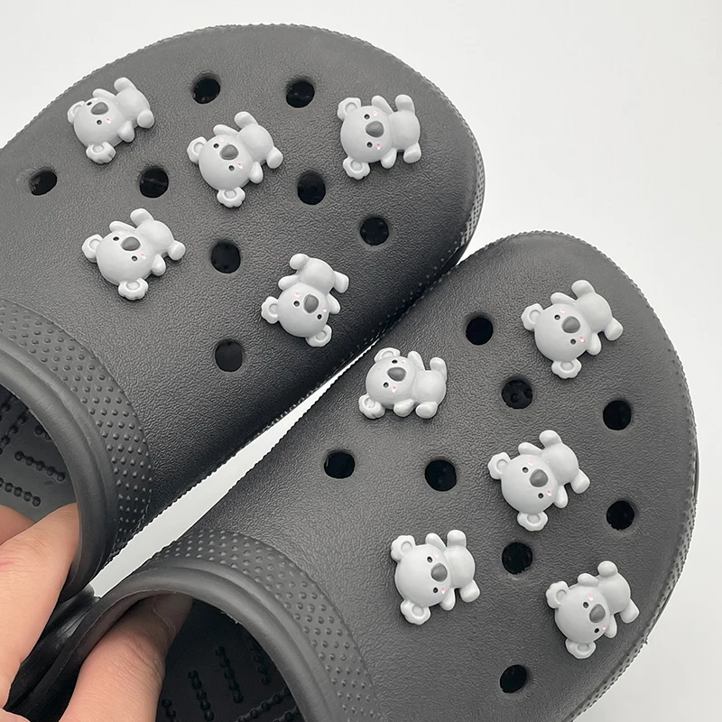 Petites breloques de chaussures Koala Kawaii pour sandales, sabots, accessoires, épingles à chaussures animaux mignons, bijoux, bricolage,