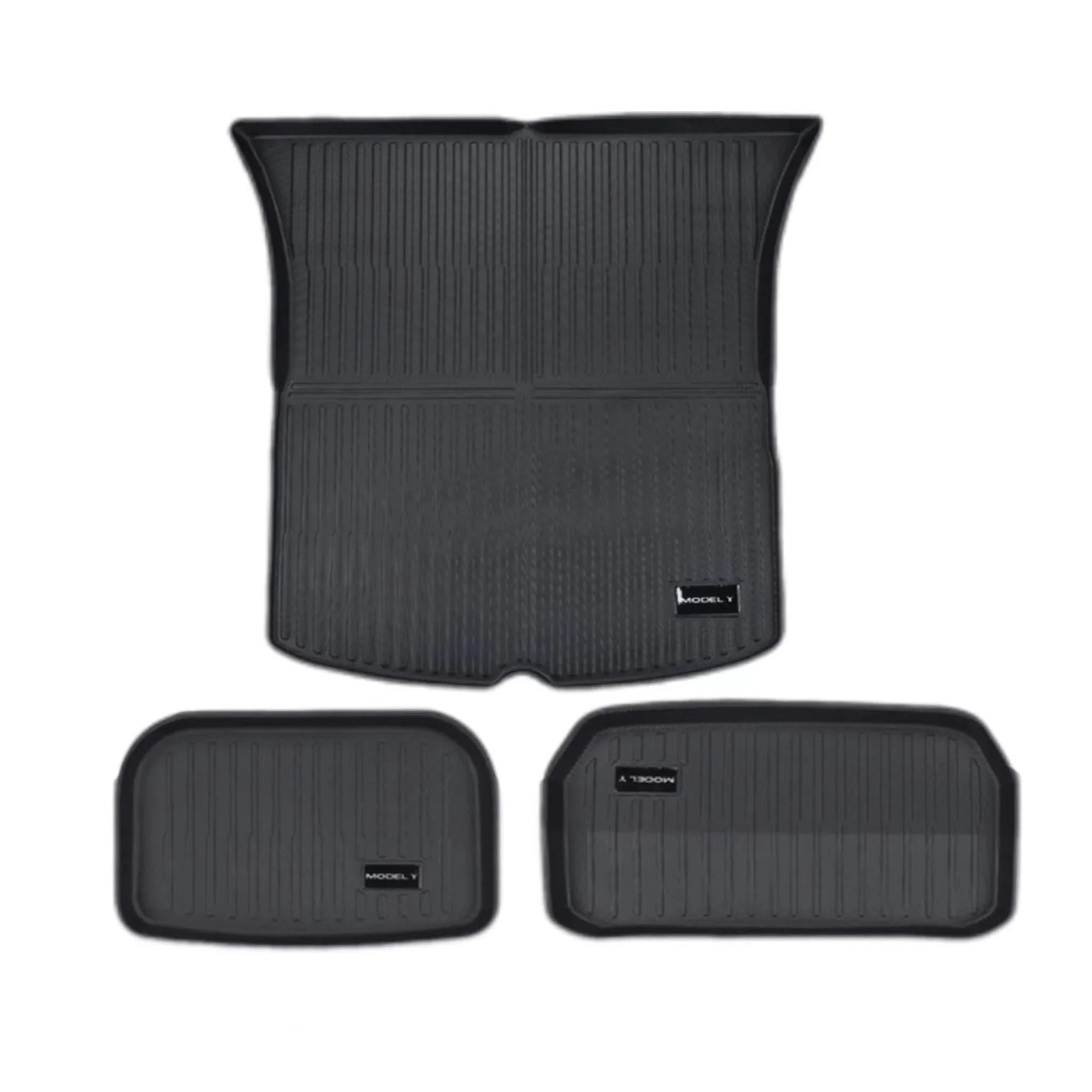 

3pcs TPE Front&Rear Mats For Y Anti Slip Front Trunk Rear Trunk Storage Mat All Weather Cargo Liner Floor Mats