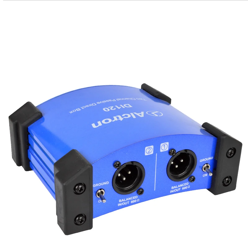 Di120 caixa direta passiva divisor instrumentos no palco para guitarra teclado baixo duplo canal di box 1/4 "entrada e saída xlr