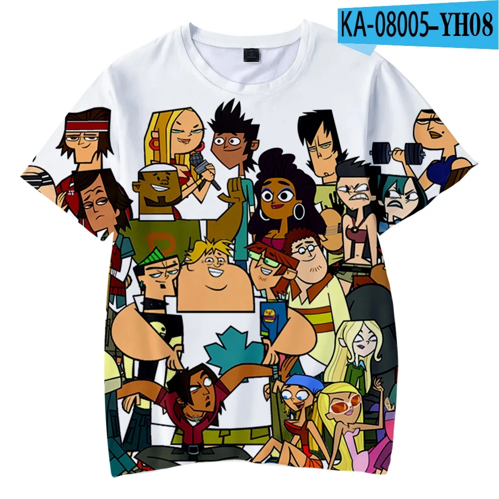 Total Drama Tshirt 3D Print Men Short sleeve t shirts Hip Hop streetwear O-neck T-shirt Funny Cartoon Unisex clothing