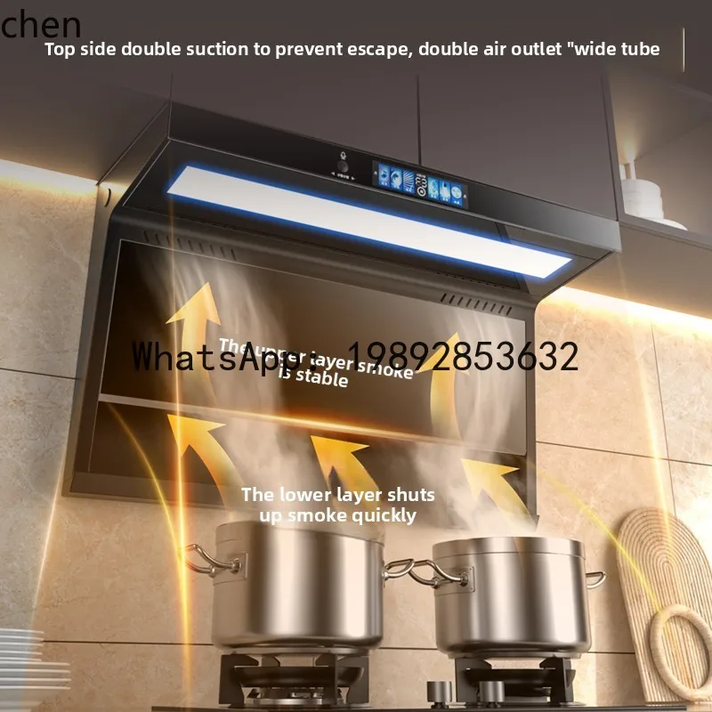 AA  range  household kitchen large suction no disassembly and washing top side double suction exhaust range hood gas stove set