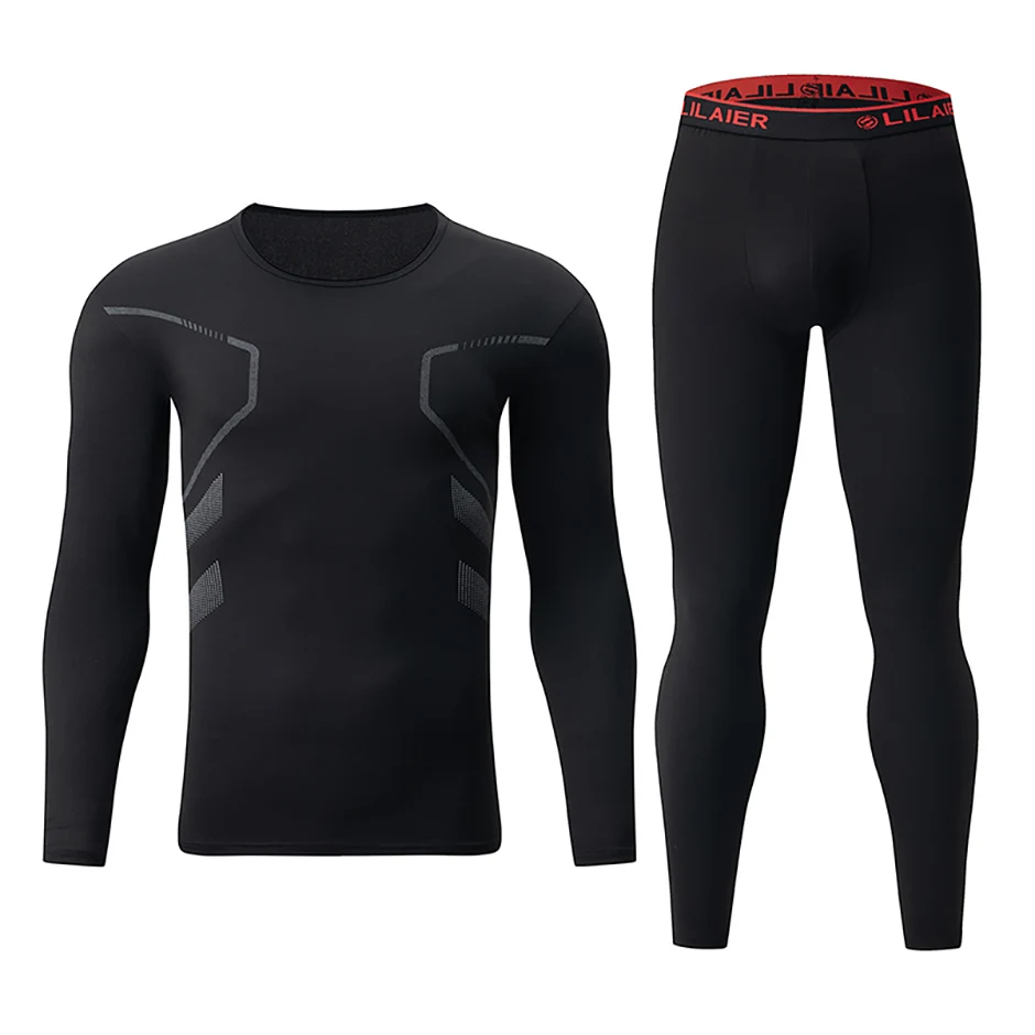 1/2 stück Herbst Und Winter männer Modische Gedruckt Casual Sport Unterwäsche Set Radfahren Und Laufen Plus Größe Basis warme Anzug – Detail 12