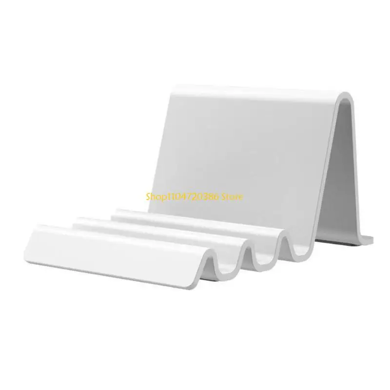 K0EA Tablet Smartphone Stand 360 Degree Rotating Base Nonslip Waving Pattern Space Saving Ergonomic Viewing Reading Position