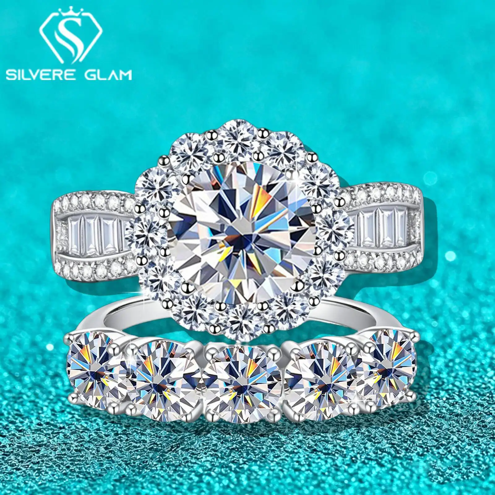 

TY 3.5CT 100%925 Sterling Silver Moissanite Women's Ring D Color Luxury Jewelry Ring Gift Engagement Ring Minimalist Ring