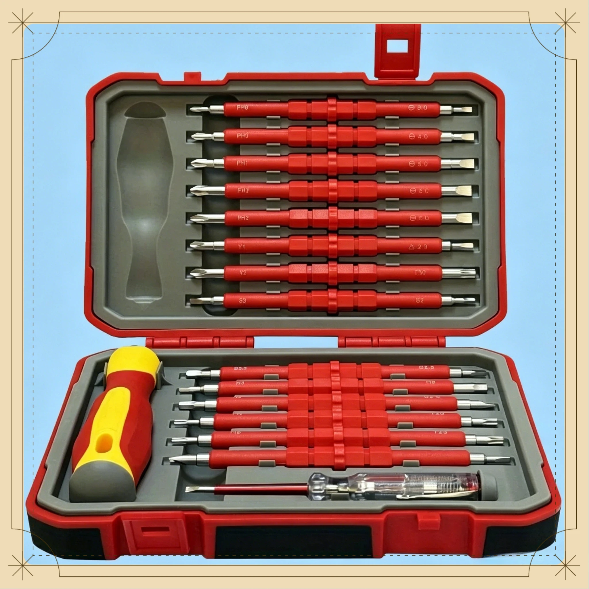 Juego de Destornilladores de Precisión 29 en 1, Multifuncional, con Puntas Cruzadas y Cuadradas, Herramientas Manuales para Reparaciones del Hogar y Electrónicas