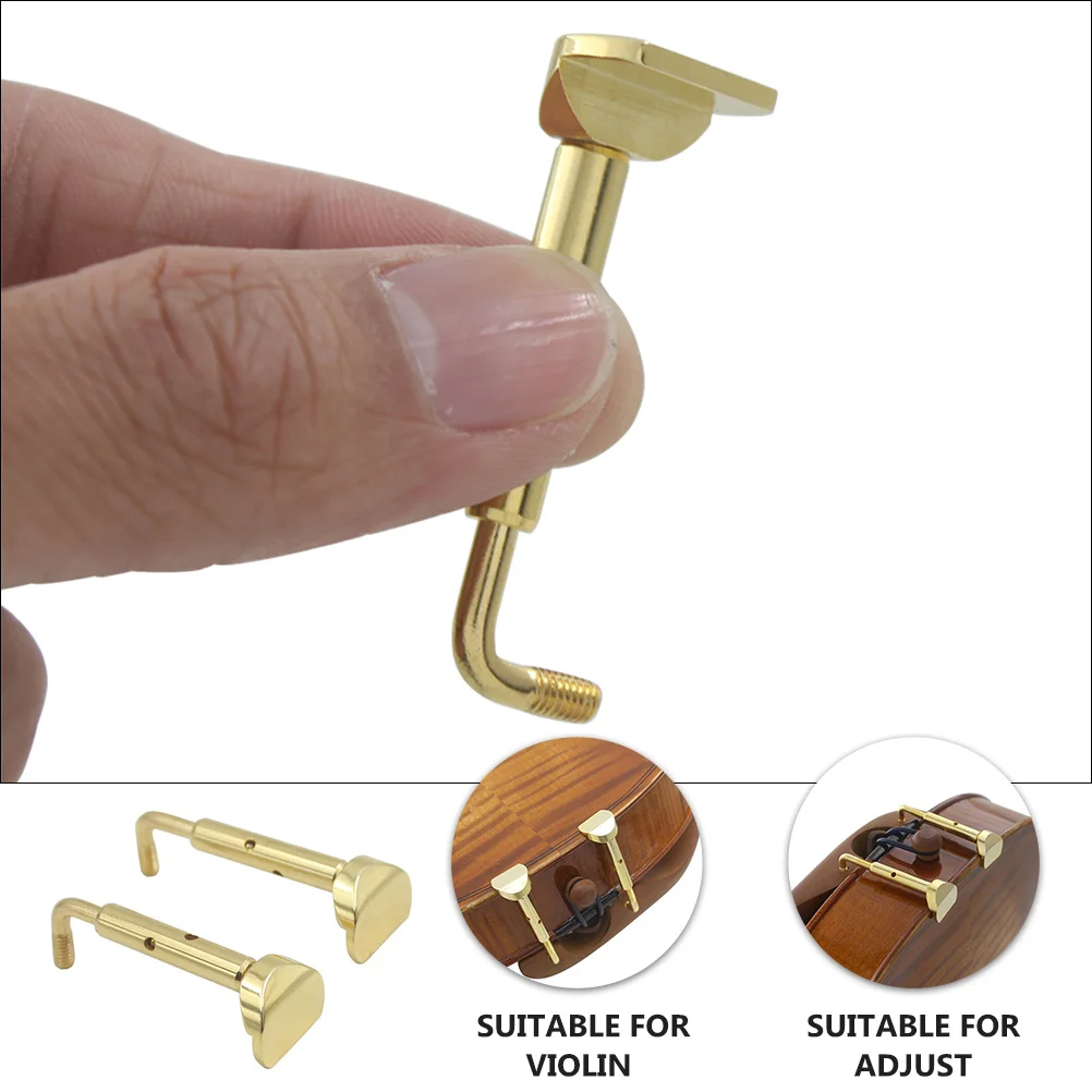 

2 Pcs Chin Rest Screw Violin Parts with Replacement Clamp Chinrest Screws Brass
