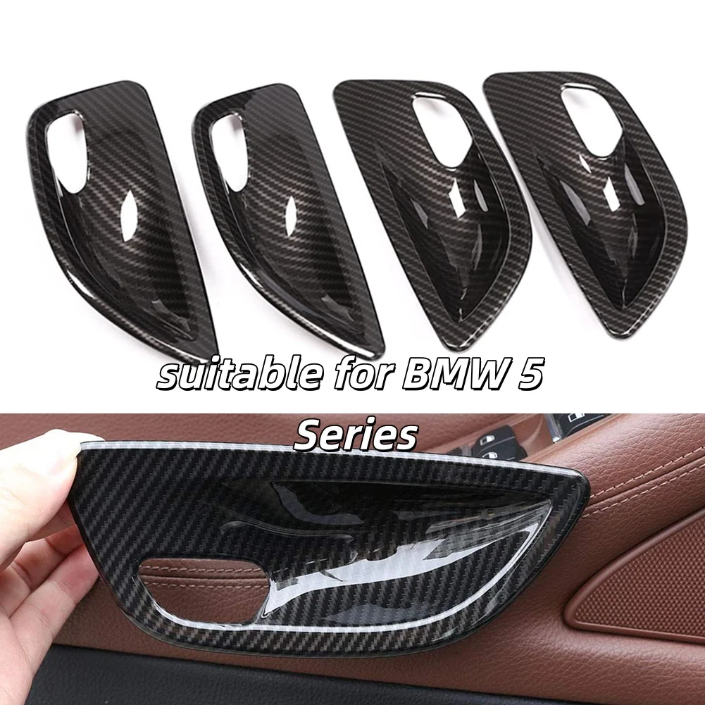 Elegante Türgriff-Schüsselabdeckung für BMW 5er F10 520 528 525 2011 2017. Kohlefaser-Stil, um den Innenraum Ihres Autos zu erhöhen