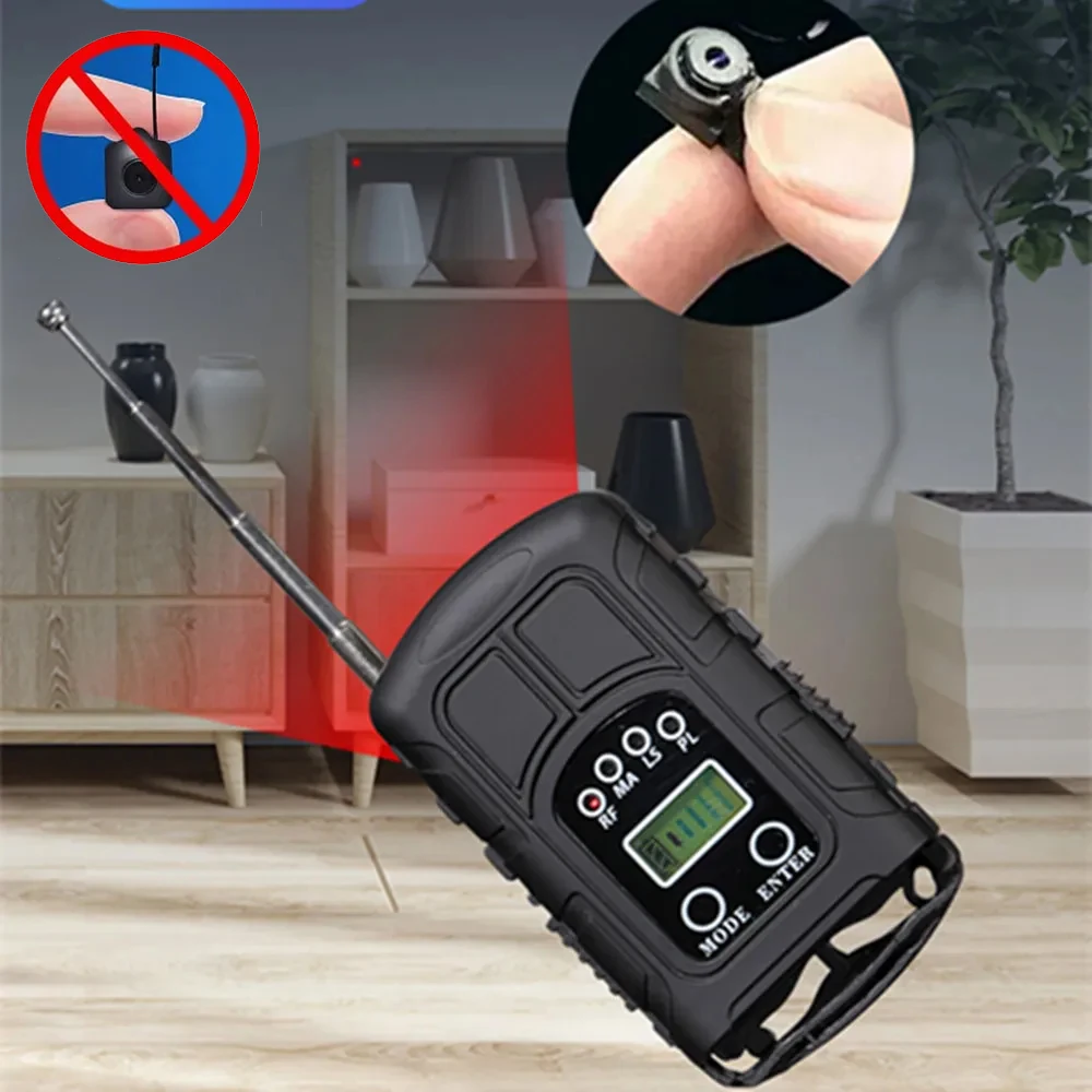 Spy Equipment Professional Anti Spy Listening Device GPS Tracker Detector Bug Sweeper RF Wireless Signal Scanner for Home Hotel