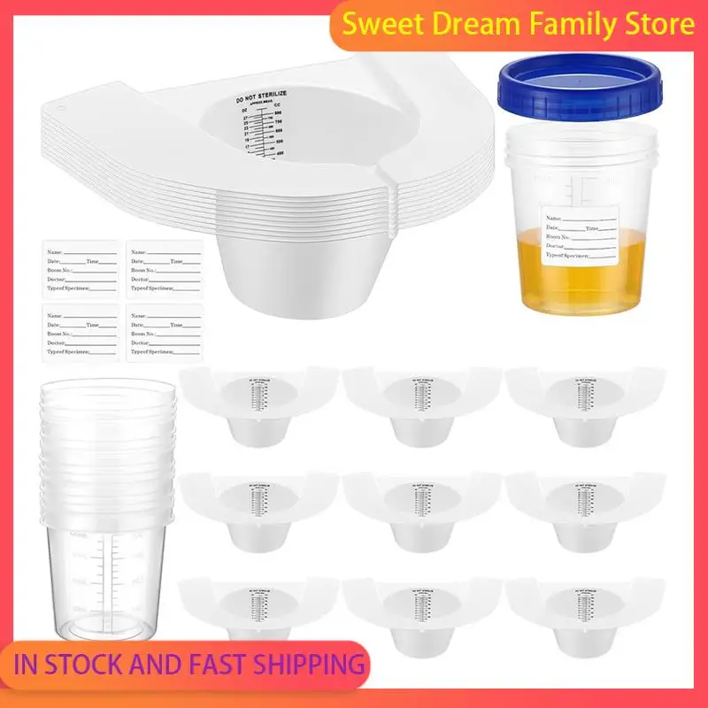 

SDFC-30 Pcs Urine Collection Hat Caps For Toilet Sets Including 10 Urine Collector, 10 Sample Cup Containers, 10 Stickers