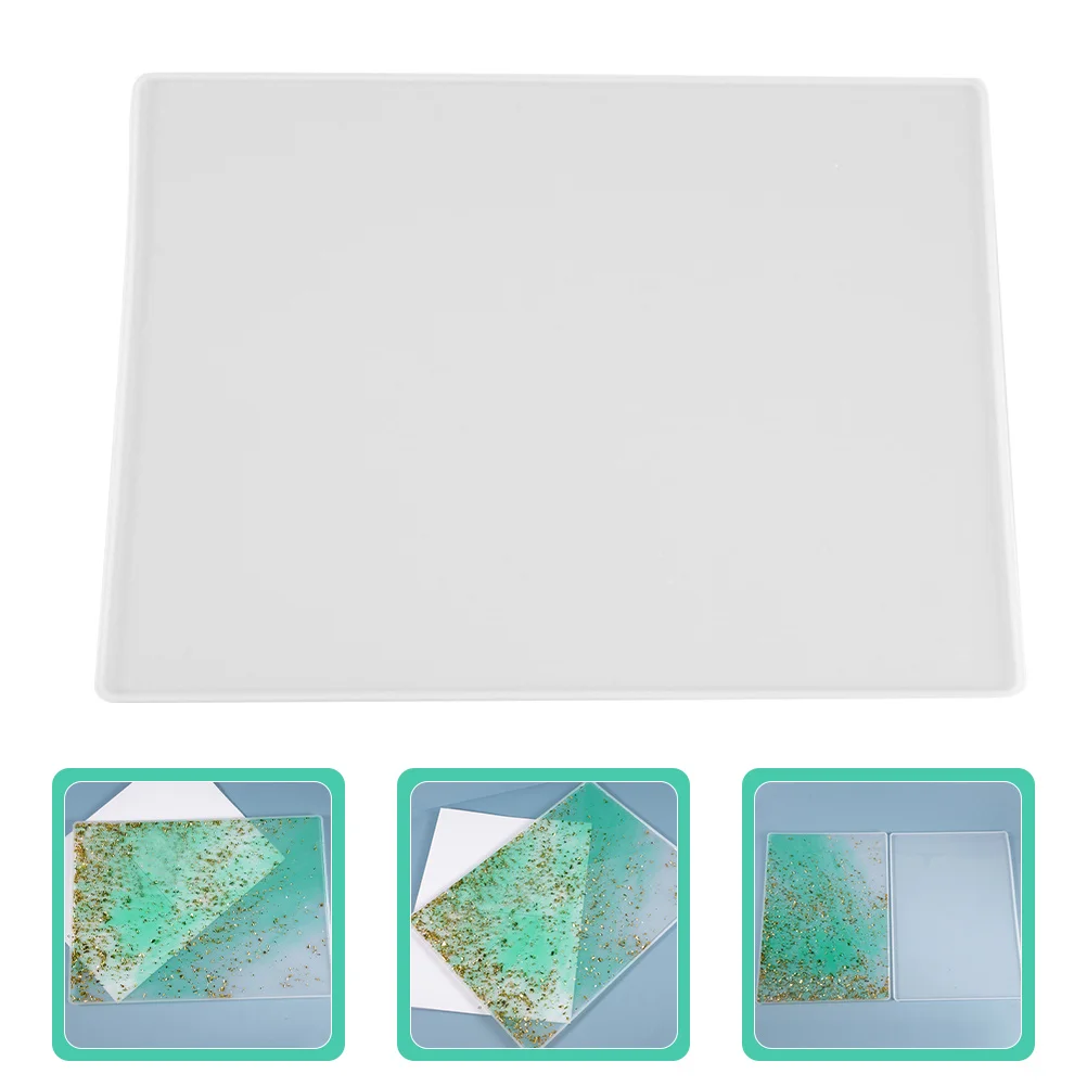

3pcs Crystal Epoxy Resin Mold Silicone Table Mat Diy Placemat Casting Decorative Craft Flexible Non-Stick Reusable For Tray