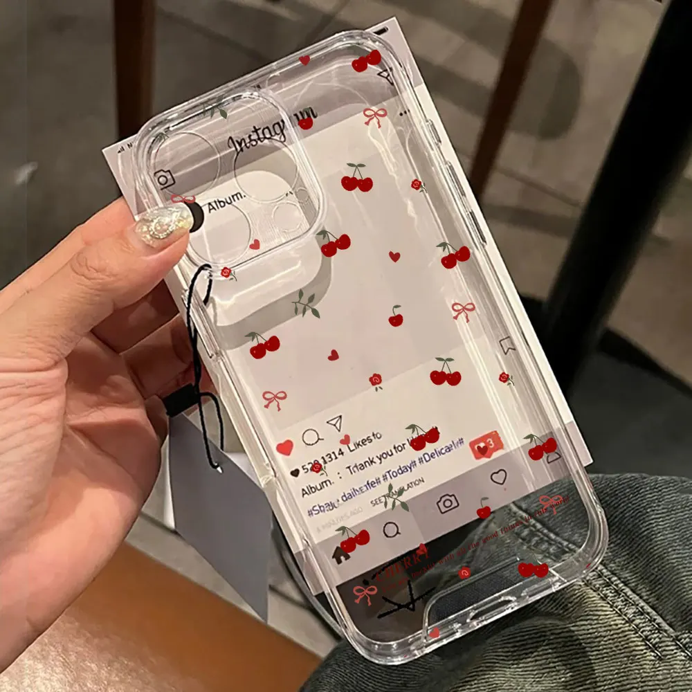Transparent Soft TPU Phone Case For Samsung Galaxy S25 Edge S26 Note 20 Ultra Plus A55 A56 A54 A53 A36 A34 A35 A26 Cute Cover
