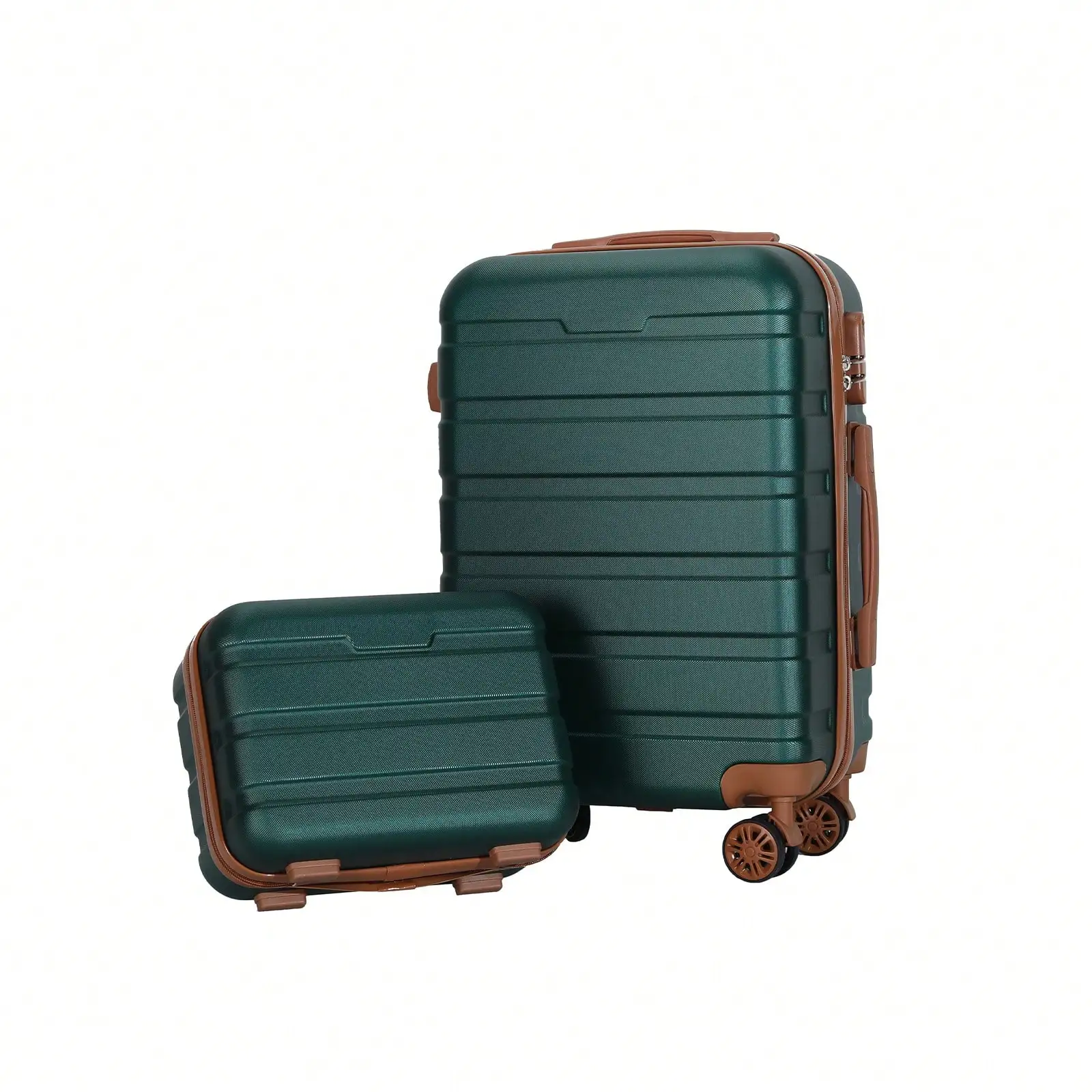 2-Piece Travel Set: A Stylish Makeup Case And Suitcase In 14 Inches And 20 Inches, Equipped With A Combination Lock And Large Capacity, Suitable For Business And Leisure Travel, Unisex, Ideal For Students' Daily Use.,Autumn Outdoor Gear