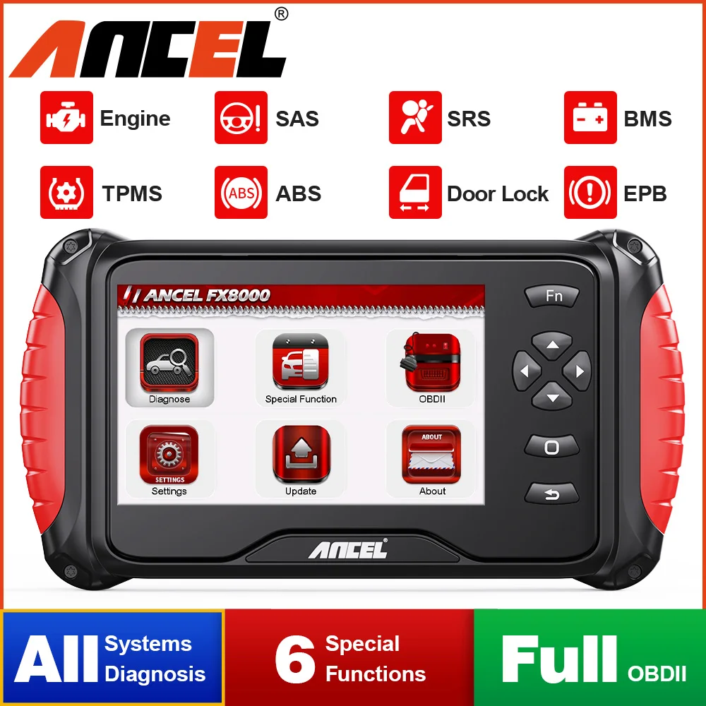 NEW ANCEL FX8000 OBD2 Tools All System 6 Special Function OBD Car Diagnosis Tools For Automotive Workshop