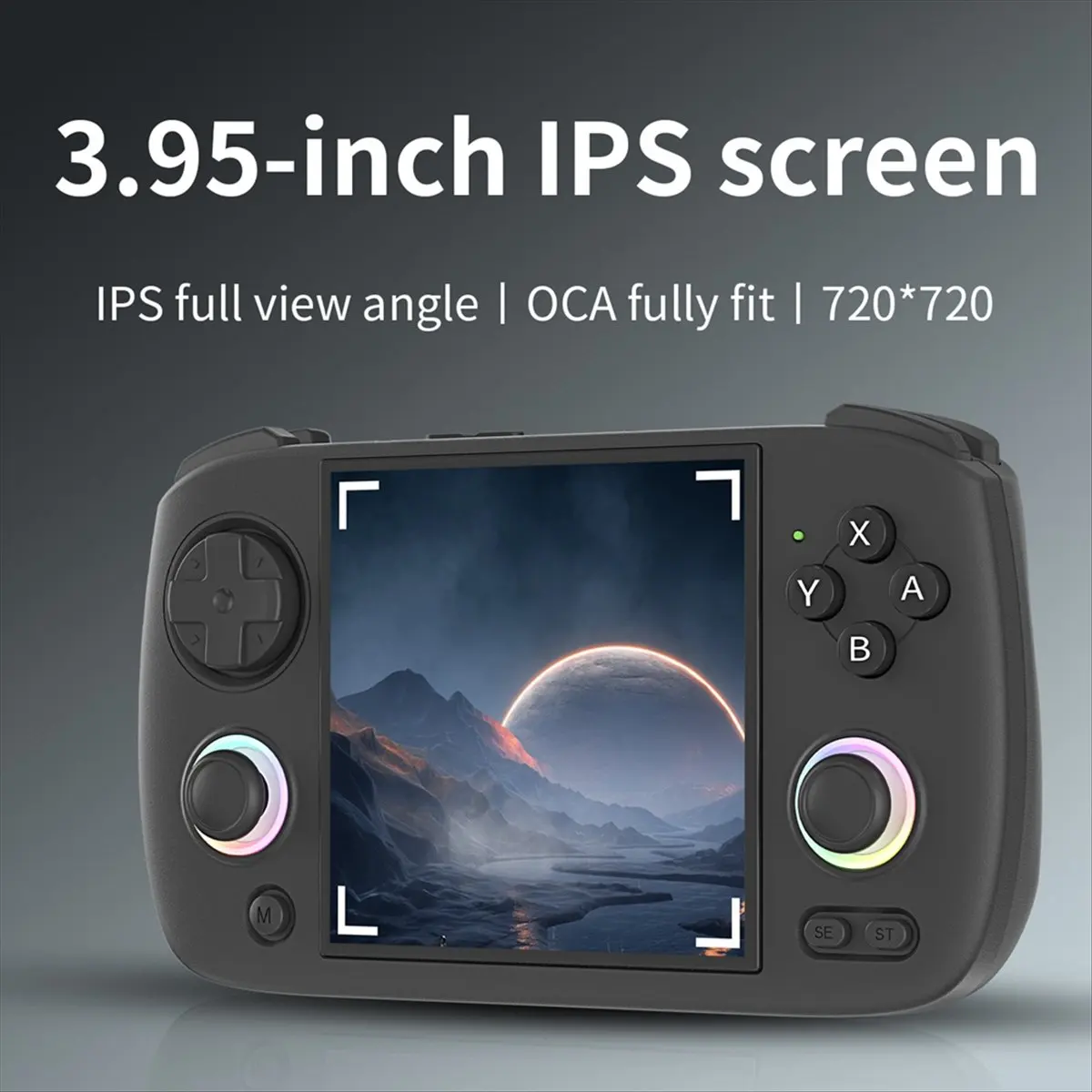Sports RG CubeXX Retro Handheld Games Console 32G+128G RGB Joystick Video Gaming Player Support WIFI Bluetooth Black