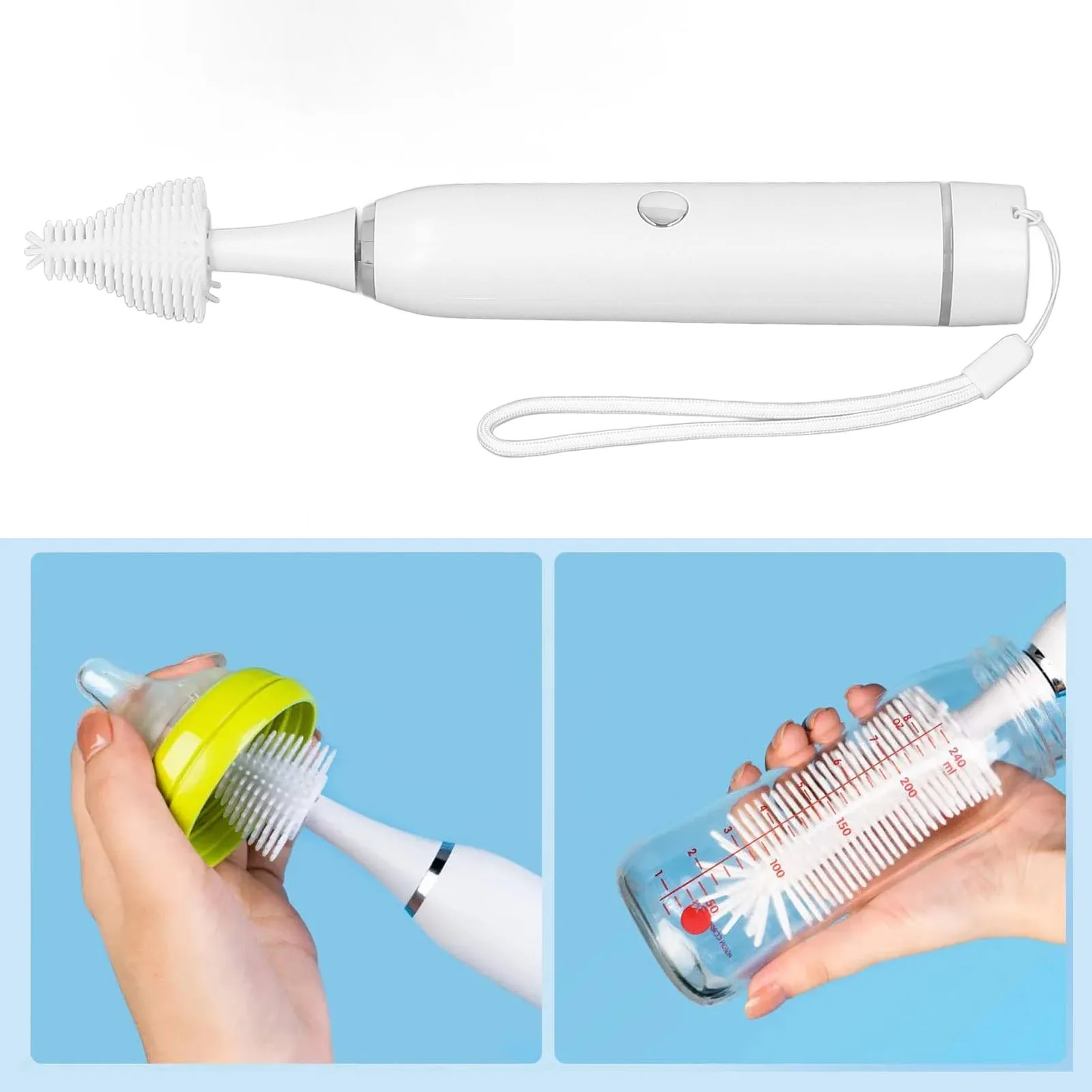 Baby Bottle Cleaner Electric Baby Bottle Brush Electric Baby Bottle Brush Waterproof Bottle Cleaner Brush Cleaning Tool for Kids