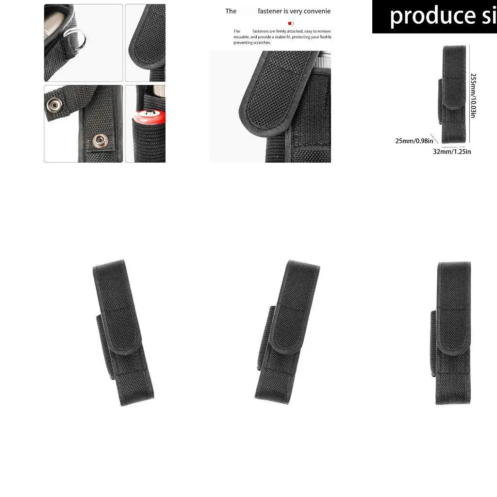 652F Belt Mounted Flashlamp Adjustable Flashlamps Case Nylon Construction Suitable for Outdoor Camping Equipment