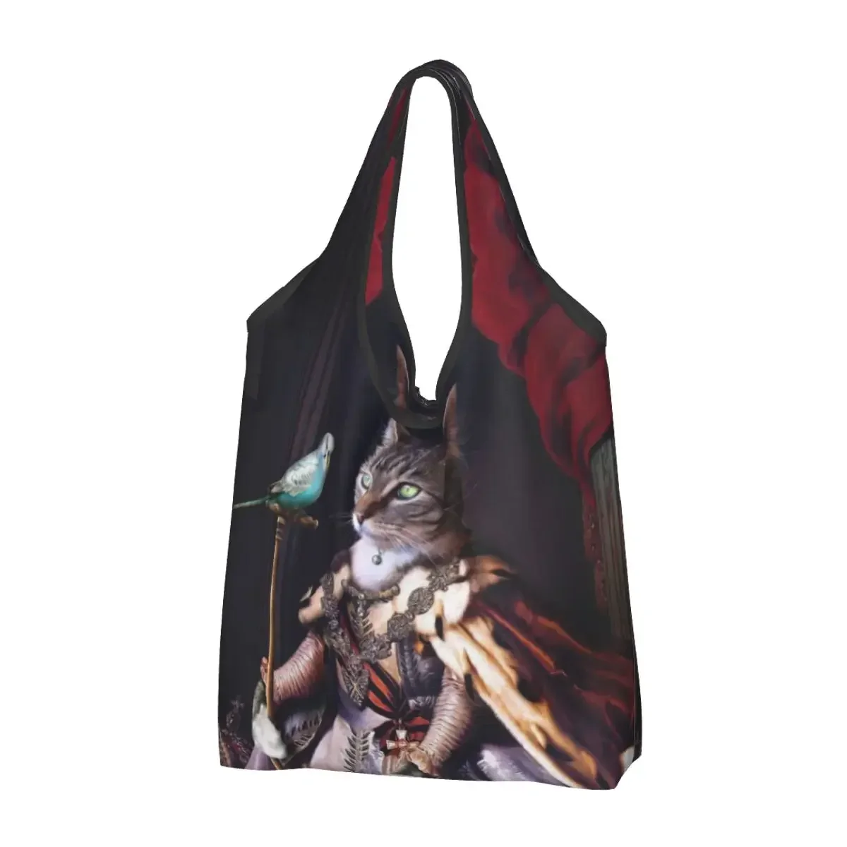 Royal Art Posters Style Shopping Bag Reusable Grocery Tote Bags Large Capacity Dog Cat Horse Animal Army Recycling Bags Handbag