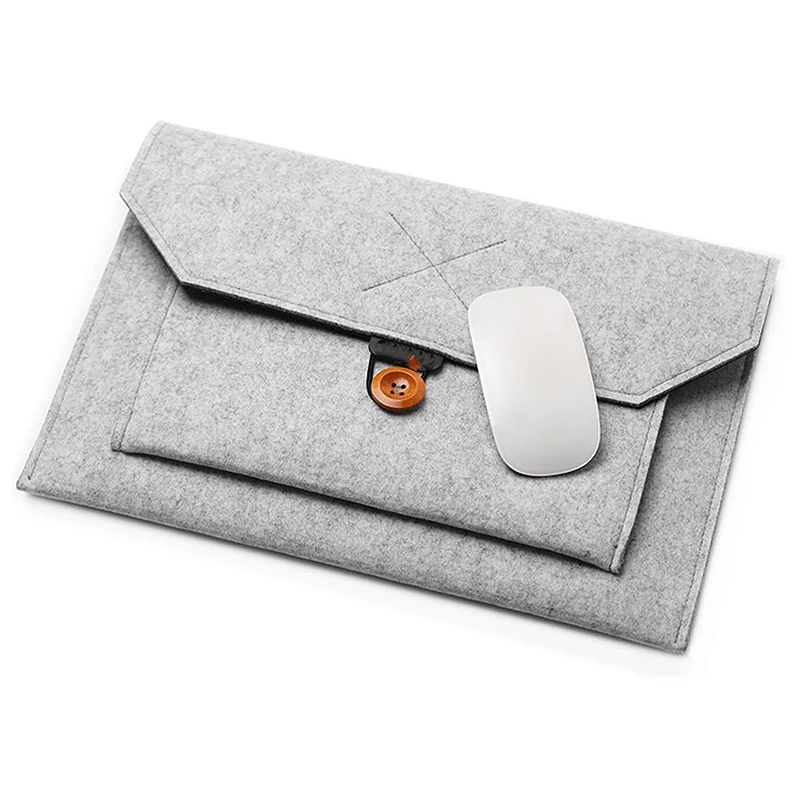 حقيبة ABQR الناعمة للأعمال لجهاز الكمبيوتر المحمول Air Pro Retina 13 لحقيبة الكمبيوتر اللوحي باللون الرمادي الفاتح