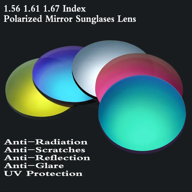 1,56 1,61 1,67 Myopie Polarisierte Sonnenbrille Objektiv Rezept CR-39 Harz Asphärische Gläser Anti-Glare Linsen UV400 2 stücke