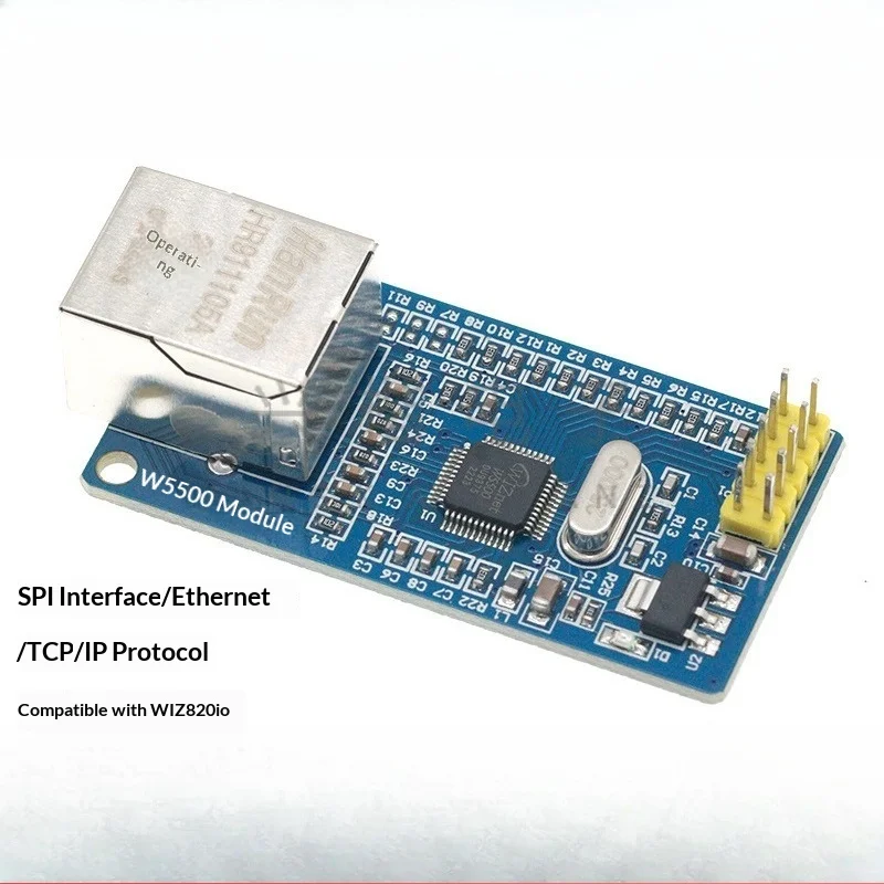 W5500 Ethernet Network Module SPI TCP/IP 10/100Mbps RJ45 LAN Interface Board for Arduino STM32 ESP32 51 MCU Microcontroller