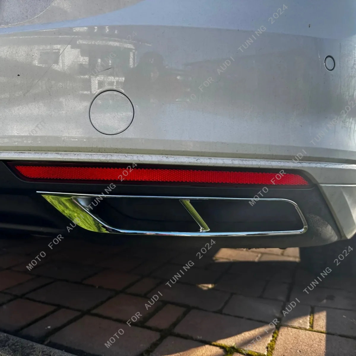 

For Volkswagen Passat B8.5 Variant Sedan 2020 2021 2022 2023 Rear Bumper Decorative Strip Exhaust Pipe Tip Cover Bodykit Tuning