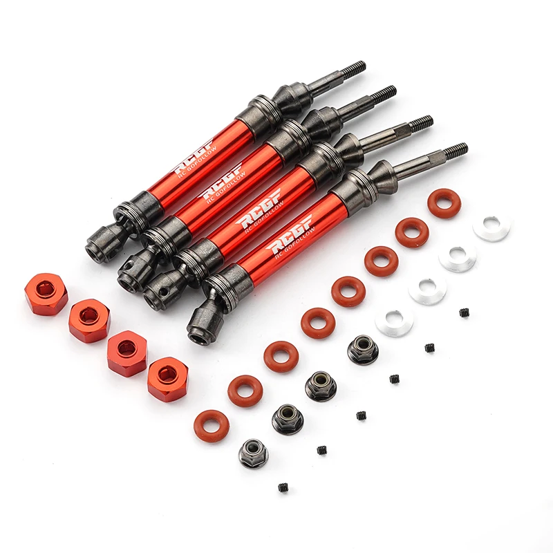 

RCGOFOLLOW 4x Steel Spline Design 1/10 Universal Drive Joint For Traxxas SLASH 4X4 VXL 2WD Rustler Stampede Hoss Upgrade Parts