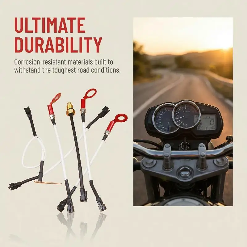 Motorcycle Water Temperature Gauge Sensor Connector Extension Line Water Tank Temperature Plug Accessories
