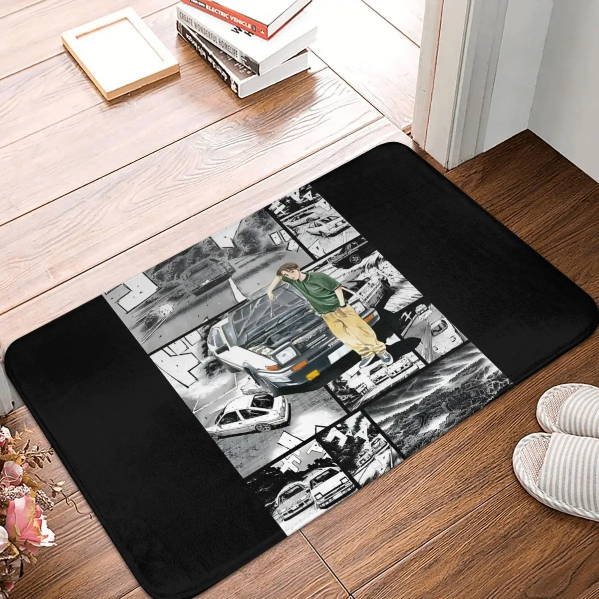 Takumi Fujiwara Bathroom Mat I-Initial-D Doormat Living Room Carpet Outdoor Rug Home Decoration