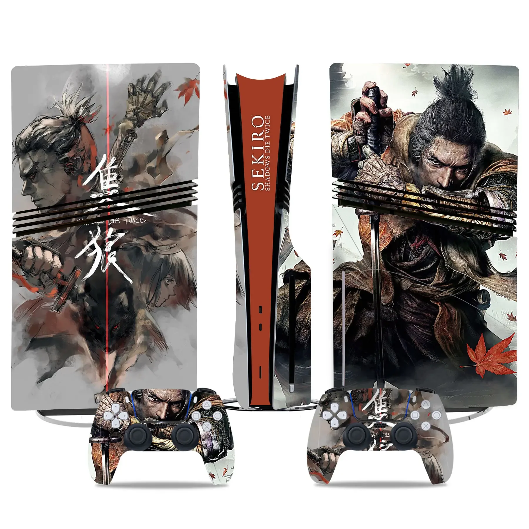 Sekiro shadows die twice Vinyl Decal Skin Sticker For PS5 Pro Disc Controller Console Case controller skin sticker