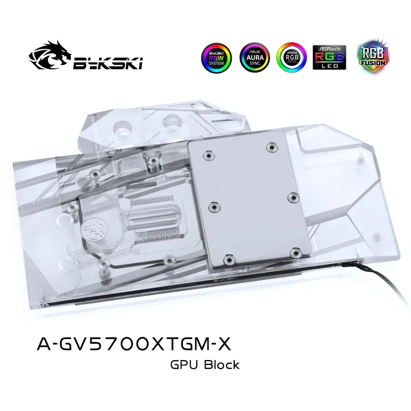 

Bykski Gpu Water Cooling Block use for GIGABYTE RX5700XT GAMING OC 8G/Full Cover Copper Radiator Block/3PIN 5V RGB/4PIN 12V RGB