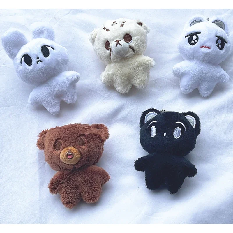 Cartoon Cheetah Lee Doyoung Mark Same Plush Keyrings Q Styles Mini Gomdo Lee Taeyong Keychains Key Rings Bag Pendants