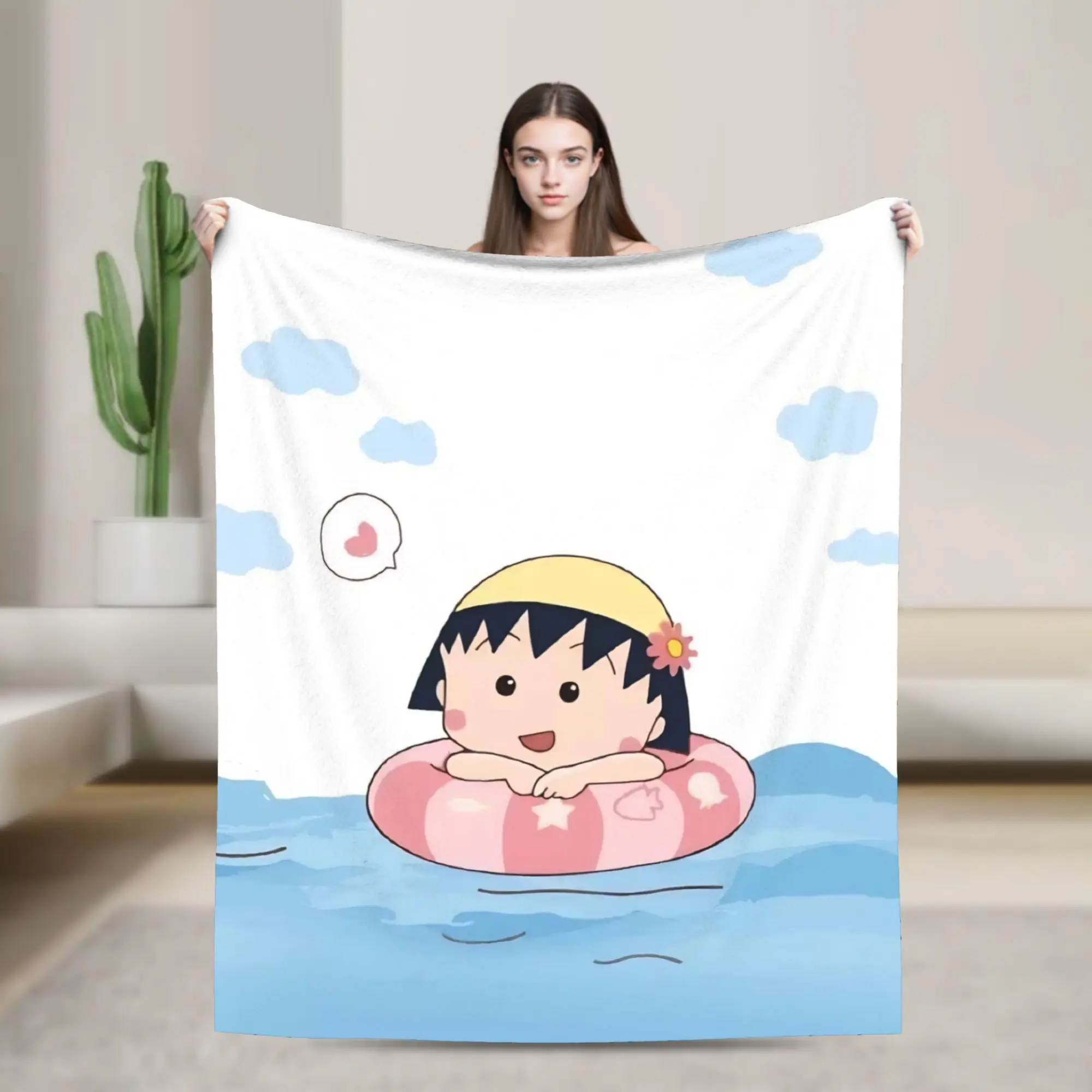 Marukos Float Vacation Blanket Fleece Textile Decor  Breathable Ultra-Soft Throw Blankets for Bedding Travel Plush Thin Quilt