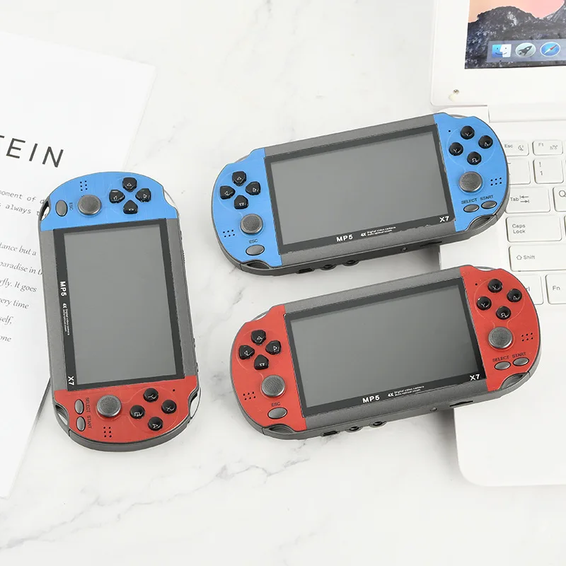 YOAINGO-X7インチHDハンドヘルドビデオゲーム,8G,クラシック,レトロ,統合4.3ゲーム,ミニ,MP5,ハロウィーン,10000
