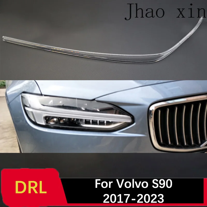 Car Daytime Light DRL Lamp Tube Suitable for Volvo S90 2017-2023 White Light Angel Eye Guide Strip Ballast Module Headlight Bulb