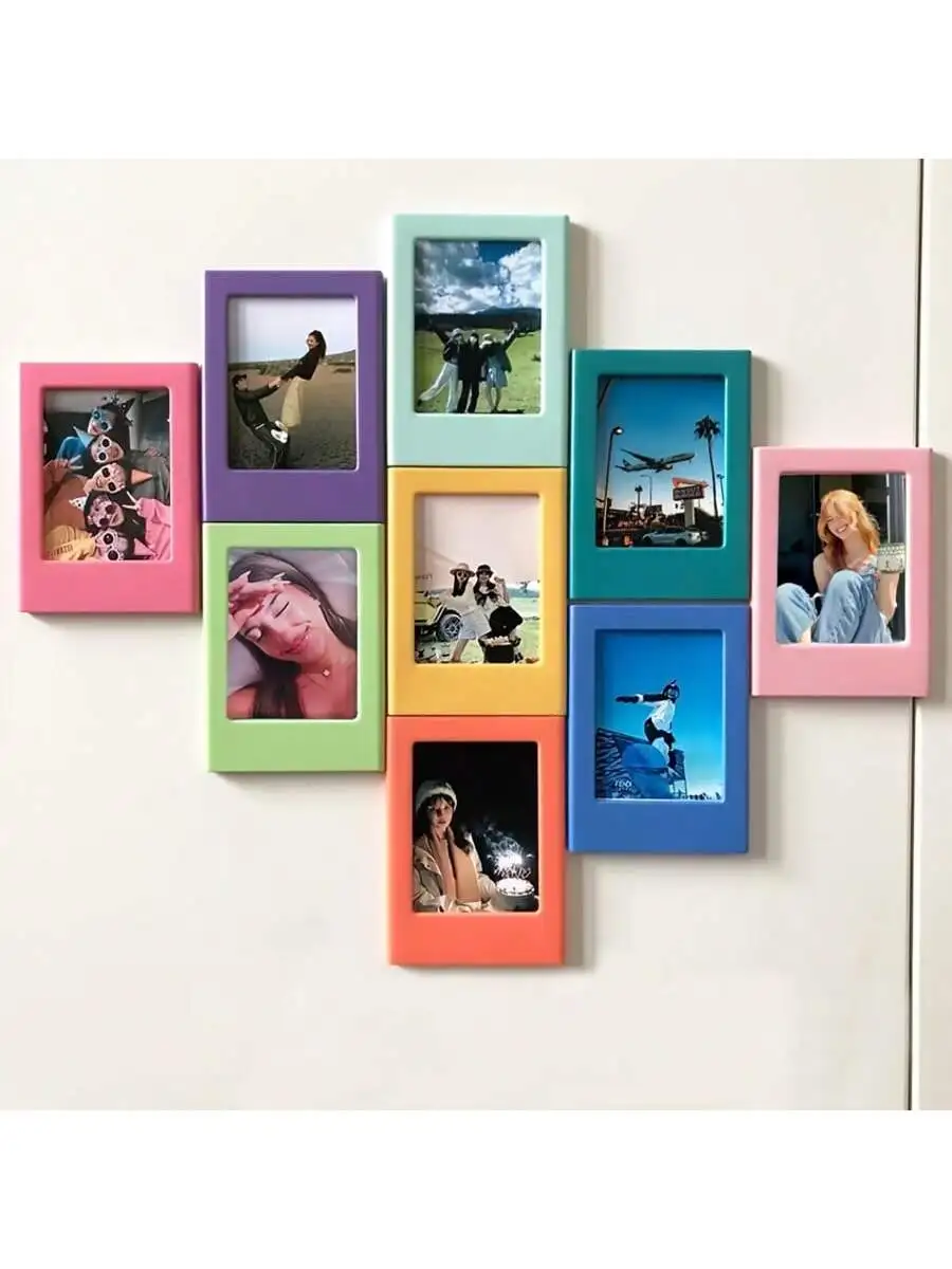 6pcs refrigerator magnetic photo frame set,  perfect for Fujifilm photos,showcasing and collecting beautiful moments in life