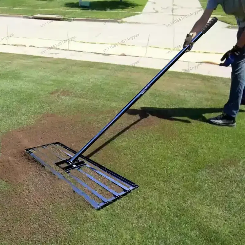 Lawn Leveling Rake, Leveling Machine, Soil Fertilizer Tool, Garden Farm Vegetable Plot Push-Pull Leveler, Sand Rake, Grass Rake