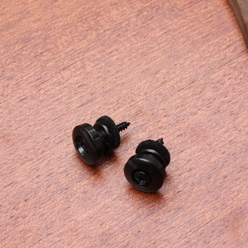 Boutons de sangle de guitare en feutre et fer, 6 pièces, installation facile, aucune modification requise, surface électro-plaquée lisse pour guitare acoustique