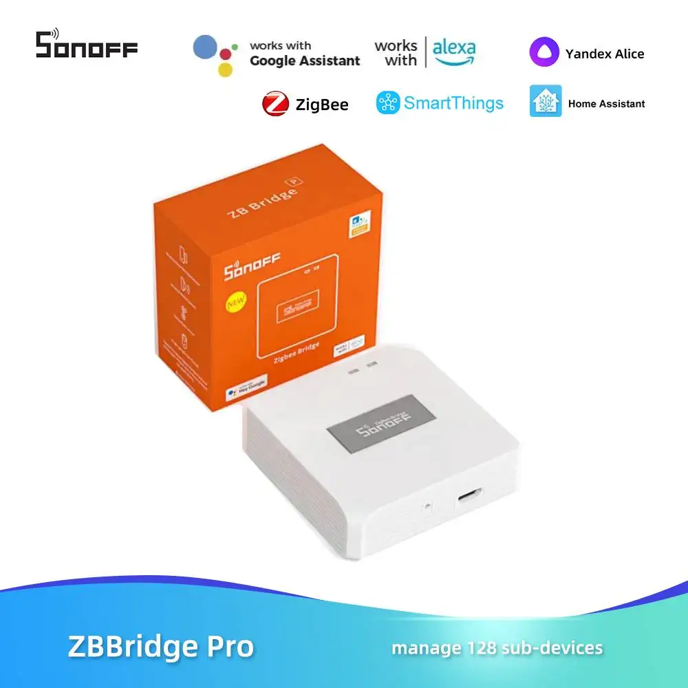 SONOFF ZB Bridge-P ZigBee Pro Zigbee 3.0 및 Wi-Fi 듀얼 프로토콜 게이트웨이 허브 지원, 원격 제어 ZigBee 및 Wi-Fi 장치 OnAlexa