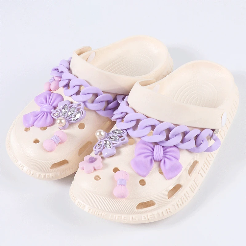 

Shoe Charms for Crocs DIY Garden Shoe Macaron Colored Bow Decoration Buckle for Croc Shoe Charm Accessories Set Kids Girls Gift