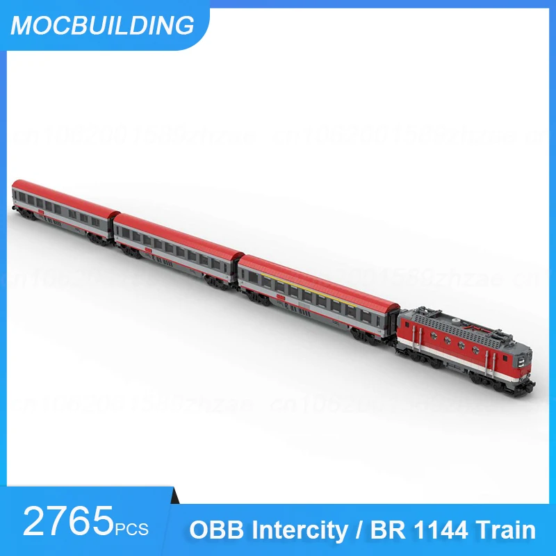 MOC اللبنات OBB Intercity / BR 1144 قطار نموذج لتقوم بها بنفسك تجميعها الطوب النقل التعليمية جمع اللعب الهدايا