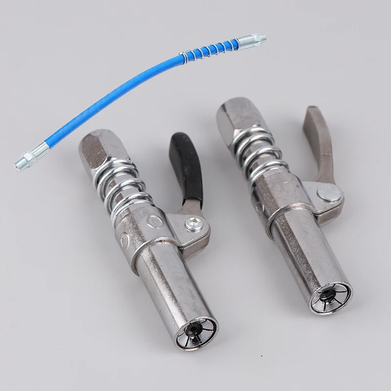 1PC Quick Lock Release Grease Gun Tip No Leakage Steel Core High Pressure Grease Gun Coupler Mini Stainless Steel Grease Coupler