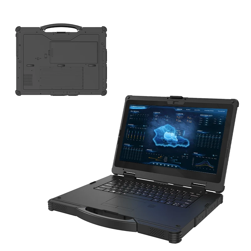 Ruggedized Laptop 14 Inch Notebook  Processor Fingerprint Waterproof Fully Extreme GPS GNSS Rugged Laptop