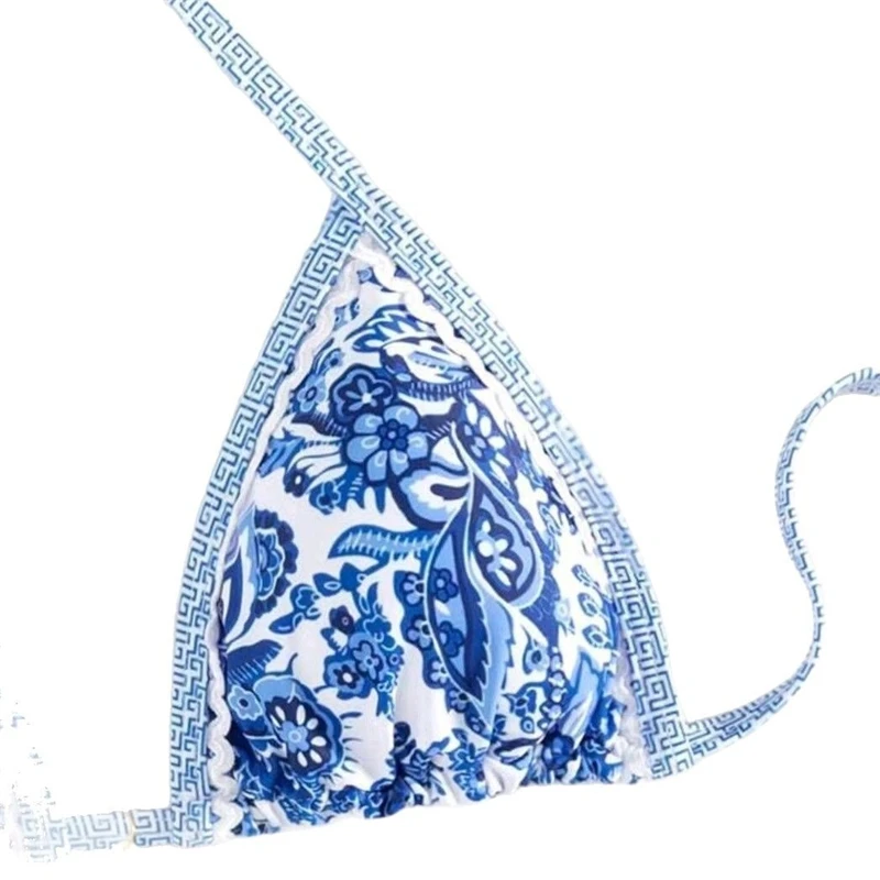 Micro Bikinis Sexy Women Swimsuits Swimwear Halter String Triangle Bikini Print Bathing Suit Beachwear Brazilian Biquini Female
