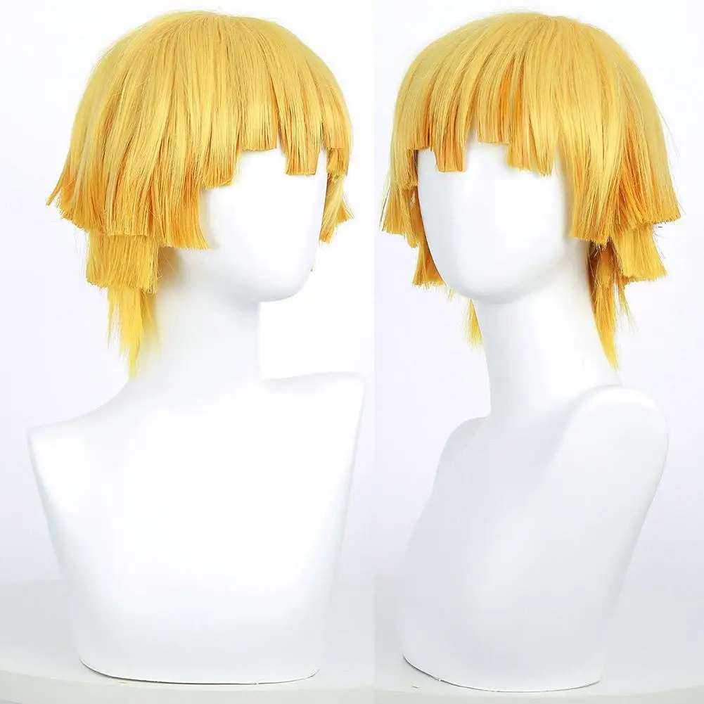 

Cosplay Hair Wig For Anime Demon Hashibira Inosuke Wigs for Female Long Black Blue Straight Party Props Halloween N9W9